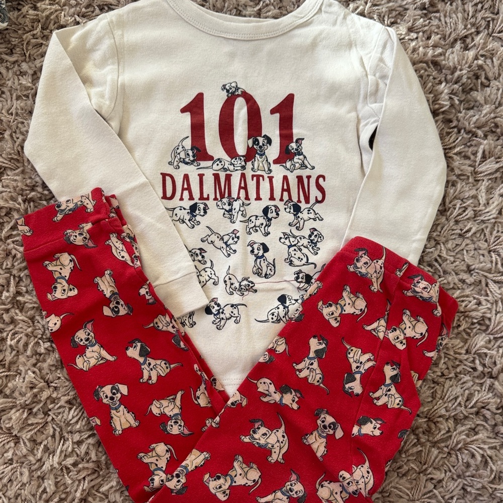 Gap 101 Dalmatians Kids Pajamas - Red and White